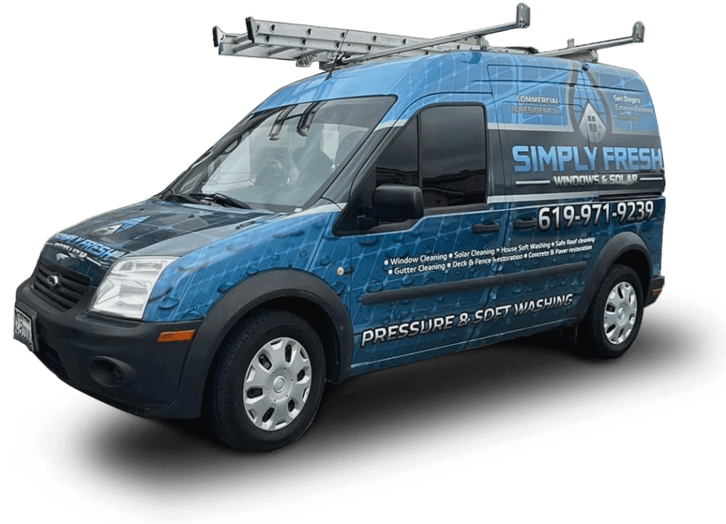 Simply Fresh Windows & Solar Exterior Cleaning Van